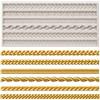 Bexal Stampo in silicone a forma di corda intrecciata, grigio, TP301 | Stampi per decorare torte, bordi di torta, decorazioni per cupcake, caramelle e torte
