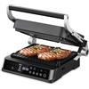 AMZCHEF AMAZHEF Griglia Elettrica Multifunzione 6 in 1 con Sensore di Temperatura, Funzione Sear 280°C, Doppio Termostato Indipendente, Piastre Lavabili in Lavastoviglie, Waffeliera, Barbecue, Panini