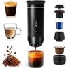 HOVCEH Macchinetta Caffe Portatile 3 in 1, Caffettiera Portatile, Macchina del Caffe Portatile, Macchina Caffè Portatile Capsule, Macchina Espresso Portatile per Viaggio, Campeggio, Casa, Auto