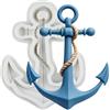 MINFEIDMS Stampo in silicone a forma di ancora nautica per cioccolato | Decorazione per torte a tema nautico, decorazione per torte e cupcake, in resina polimerica, pasta di gomma