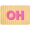 OnlyWow© Tappetino Doccia Accessori Per Bagno Tappeto Memory Foam Bathmat | 60x40 cm - Rettangolare - Bathroom Mat Assorbente Lavabile Moderni Testo - Strisce - Rosa
