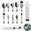 Woohome Strumenti per torte artistiche, 11 strumenti 3D per gelatina, include 10 strumenti per gelatina e 1 ugello a siringa da 10 ml per decorazione torte, gelatina