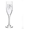 Widdop and Co 18th Birthday Champagne Flute Glass with Silver Detail - 18