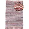 carpetfine Tappeto a tessitura Kilim Chindi Rosso 80x150 cm | Tappeto moderno per soggiorno e camera da letto