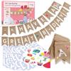 Inovida Ghirlanda in Juta con 76 Lettere Adesive Personalizzabili : 4m Bandierine Stoffa - Decorazione Personalizzata - Happy Birthday, Benvenuto a Casa, Just Married - Festa e Party Decorazioni di Inovida