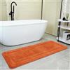 SOANNY Tappeto da Bagno 60x150 cm, Microfibra a Pelo Alto, Arancione | Antiscivolo, Lavabile, Assorbente e ad Asciugatura Rapida, Morbido, per Bagno, Doccia, Vasca, WC, Lavabo e Spogliatoio