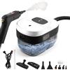 Yapasopu Pulitore a Vapore Portatile 2000 W, 6 Spazzole, Serbatoio 2.5 L, Pulitore a Vapore 3 Bar, con 3 Velocità Regolabili, per la casa multiuso, per finestre, cappe, tessuti (Bianco e nero)
