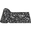 Tata Home Tappeto Cucina Antiscivolo Lavabile Passatoia Corridoio Camera Ingresso Resistente Tappeto Multiuso al Metro Made in italy 52x250 cm Colore Nero Mod. Scritte