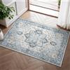 GENIMO Vintage Tappeto Ingresso Interno 60x90cm, Piccolo Tappeto Salotto Antiscivolo, Lavabile Tappeti Pelo Corto, Quadrato Carpet Per Cucina, Camera da Letto, Entrata, Scendiletto Ufficio, Bagno