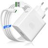AIAUXAI 80W Caricatore con Cavo USB C 1,8 M per OPPO Reno 16 15 Find X9 X8 A7 A6 A5 | Ricarica Rapida per Super-Vooc Caricabatterie USB per Realme 14 Pro P3 Ultra C71 C75 45W Warp per OnePlus 15 13 Nord 6 5 Pad