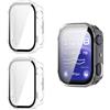 QJONSIU Cover per Huawei Watch D3, Antigraffio, 2 Pezzi, Clear | Vetro Temperato 9H Integrato, PC Rigido, Protezione Completa, Antimpronta