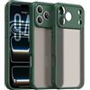 ESHUYI Cover Opaca per iPhone 18 Pro Max | Custodia Cellulare Antiurto Sottile Posteriore Glassata Traslucida, Bordo in TPU Morbido, Anti-Impronte, Verde