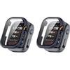 QJONSIU Cover per Huawei Watch D3, Antigraffio, 2 Pezzi, Blue | Vetro Temperato 9H Integrato, PC Rigido, Protezione Completa, Antimpronta