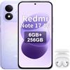 XIAOMI Redmi Note 17 4G,Smartphone,6+256 GB,IP65,Display AMOLED,Fotocamera 50 MP,120 Hz,Batteria 7700 mAh,Viola,Cuffie Bianco incluse