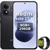 Xiaomi Redmi Note 17 4G,Smartphone,6+256 GB,IP65,Display AMOLED,Fotocamera 50 MP,120 Hz,Batteria 7700 mAh,Nero,Smartwatch incluso