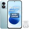 XIAOMI Redmi Note 17 4G,Smartphone,6+256 GB,IP65,Display AMOLED,Fotocamera 50 MP,120 Hz,Batteria 7700 mAh,Blu,Cuffie Bianco incluse