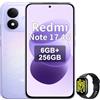 Xiaomi Redmi Note 17 4G,Smartphone,6+256 GB,IP65,Display AMOLED,Fotocamera 50 MP,120 Hz,Batteria 7700 mAh,Viola,Smartwatch incluso