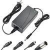 BOEEA Caricatore universale da 42 V 2 A 5 spine di ricambio per batteria al litio da 36 V, confezione DC 5,5 x 2,1 con 8 mm, 3 denti/12 mm, 3 denti/8 mm, connettore XLR a 3 poli, cavo adattatore di