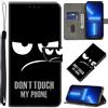BOLELAW Custodia per Huawei P20 Pro con chiusura magnetica [funzione leggio] [scomparti per carte di credito] Flip Case pelle Huawei P20 Pro Custodia elegante a portafoglio Don't Touch My Phone