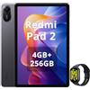 XIAOMI Redmi Pad 2,Tablet 4 GB + 256 GB WiFi,display da 11 pollici 2.5K nitidissimo,processore avanzato Helio G100-Ultra, batteria capiente da 9000 mAh,versione WiFi,Grigio,incluso Smart Watch