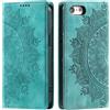 CASEONJAN Cover per iPhone 16e, Pelle PU Custodia a portafoglio con scomparti per Slot Schede, Antiurto Flip Caso Cover per iPhone 16e (Vintage Verde)