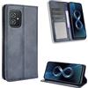 Jiajihua Custodia Compatibile con Asus Zenfone 8 ZS590KS / Zenfone 8z in pelle PU Flip Kickstand Wallet Card Slot Chiusura magnetica Blue