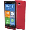 Olympia Neo - Smartphone per anziani, 16 GB, colore: rosso | Display extra large, compatibile con apparecchi acustici, pulsante di chiamata di emergenza, display da 5,5