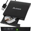 Izoxis Unità CD/DVD esterna USB 3.0 Type-C compatta Portatile Plug & Play Windows 98, SE, ME, 2000, XP, Vista, Windows 7, 8, MAC OS 9.X/ 10.X/Linux 24351