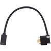 ChenYang Cavo di prolunga USB C, USB 3.1 Gen 2 10 Gbit/s maschio a femmina, ricarica rapida, trasferimento dati 90 gradi verso l'alto, ad angolo retto, prolunga con doppia chiusura a vite 0,3 m