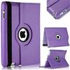 TechDealsUK Custodia a libro in similpelle per Apple iPad 4, 3, 2, supporto rotabile di 360 gradi e con funzione leggio