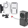 Camkix Custodia Impermeabile Compatibile con DJI Action 2 Power Combo o DJI Action 2 Dual-Screen Combo -Trasparente - Protegge Fino a 45 m Sott'acqua - Display Trasparente