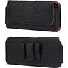 MXFDOKD Marsupio da Cintura in Pelle Uomo Cellulare, Telefono Sacchetto Clip da Cintura Piccolo, Uomo Borsello Porta Cellulare Fondina da Clip Cintura Campeggio Portamonete Marsupio Pochette con Passante