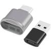 Annlpoy Lettore di Schede Micro SD USB C, sd card reader,Lettore di Memoria TF Tipo-C con Adattatore USB C a USB, Compatibile con PC, MacBook, Samsung Galaxy, Telefoni Tipo C