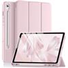 Vobafe Cover per Samsung Galaxy Tab S10 Lite/S10 FE/S9 FE/S9, Rosa Chiaro | Custodia in TPU sottile con alloggiamento per S Pen, risveglio/sospensione automatica e supporto a tripla piega