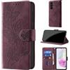 CaseGla Cover per Samsung Galaxy A35 5G, Borgogna | Blocco RFID, Portafoglio Pelle PU, Flip Libro, Porta Carte, Magnetica Libretto, Antiurto Protezione Completa