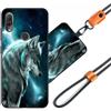 JEZSTHAI Cover Compatibile con Wiko View 2 Pro Custodia in Silicone TPU Morbido con Cordino/Laccio Tracolla Cellulare,Antiurto AntiGraffio Protettiva Bumper Case con Disegno Motivi,Cover*A06