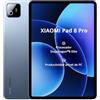 XIAOMI Pad 8 Pro 8GB/256GB, Tablet 11.2 3.2K, Snapdragon 8 Elite, Vetro opaco, WiFi 7+Bluetooth 6.0, Batteria 9200mAh (Caricatore non incluso), Blu