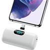 Feob Mini Power Bank USB C 5500mAh, 15W PD 3.0A Carica Rapida Caricabatterie Portatile Compatta e Carino Powerbank Batteria Esterna con LED Display per iPhone 17/16/15, Samsung, Note, Huawei ecc