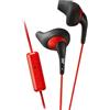 JVC Gumy Sport Auricolari in ear antisudore e antischizzo (IPX2), con auricolare Nozzle Fit, compatibile con iPhone/BlackBerry/Android, Rosso