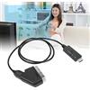 lvifloae Convertitore da HDMI a SCART, Interfaccia multimediale HD a cavo Scart Supporto PAL NTSC Cavo adattatore convertitore da HD a Scart per TV VHS VCR DVD