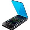 Generico Box Sterilizzatore Ricarica Qi Wireless Luce UV-C Sterilizza Smartphone Orologi Charge Sterilizzatore a Raggi UV + Ricarica Elimina Il 99% dei Batteri Sterilizza Chiavi Carte di Credito