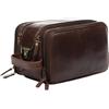 SID & VAIN® borsa toiletry vera pelle vintage LOUIS borsetta necessaire Toilette pochette beauty case da Viaggio uomo donna marrone prodotto artigianale