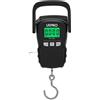 URPRO Bilancia digitale da appendere, per bagagli o per la pesca, con gancio, portatile, fino a 200 kg