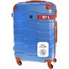 BERTOO Firenze - Collezione valigie da viaggio, Blu, L