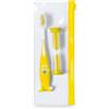 Generico Set Astuccio con Spazzolino da Denti Orologio di Sabbia Clessidra Bimbi Bambini (GIALLO)