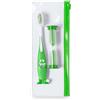 Generico Set Astuccio con Spazzolino da Denti Orologio di Sabbia Clessidra Bimbi Bambini (VERDE)
