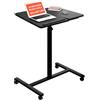 Avilia Scrivania Mobile con Altezza Regolabile 60x40cm Nero - Salvaspazio Perfetto per Ufficio, Studio e Casa - 4 Ruote Comode e Pratiche - Ampia Superficie da Lavoro - Struttura Robusta e Durevole