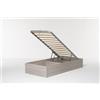 Cangù Letto Contenitore Bed Box Singolo 90x190, Olmo Naturale con Rete a Doghe Ergonomica e Sistema di Sollevamento