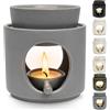 Umllpet Lampada profumata in ceramica, bruciatore per oli essenziali | Lampada profumata per oli essenziali con portacandela, diffusore di olio profumato e cera profumata per aromaterapia e
