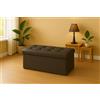 GX GARGIX Pouf, Panca Imbottita con Vano Contenitore Baule Trapuntato in Ecopelle VARI COLORI ELEGANTE (RAM-9)